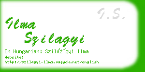 ilma szilagyi business card